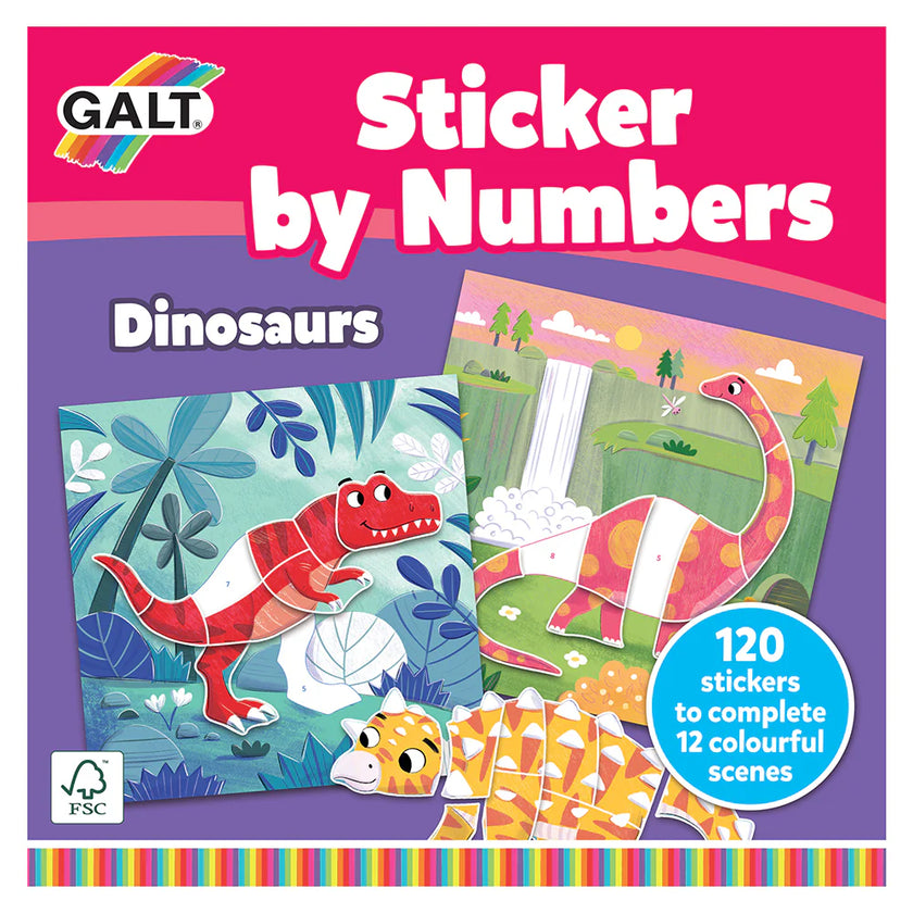 Galt Sticker By Numbers - Dinosaurs