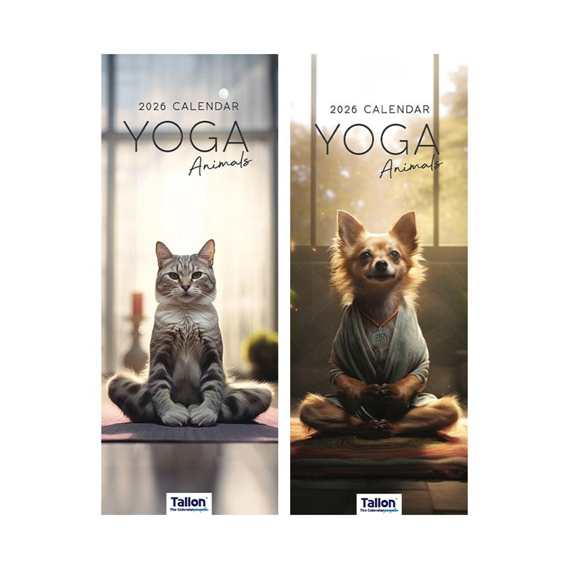 Tallon Calendar Super Slim 2026 - Yoga Animals x 1pc Assortment
