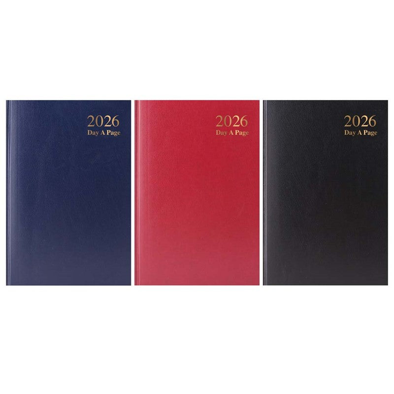 A5 Tallon Diary Day Per Page 2026 - Casebound x 1pc Assortment