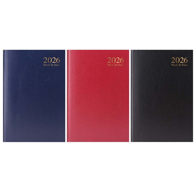 A5 Tallon Diary Week To View 2026 - Casebound x 1pc Assortment