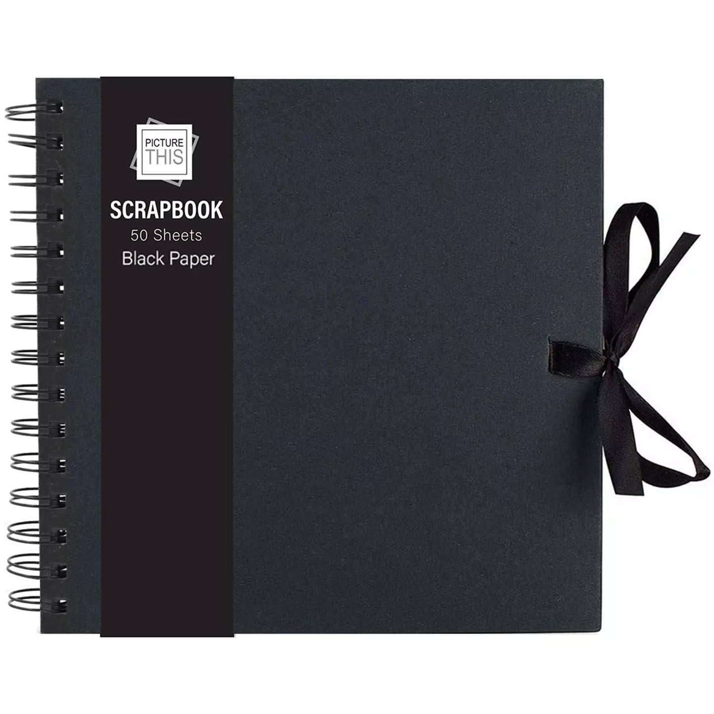 Tallon Small Scrapbook 50 Sheets - Black Paper