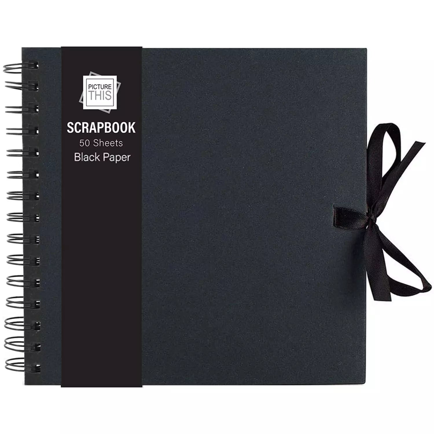Tallon Small Scrapbook 50 Sheets - Black Paper