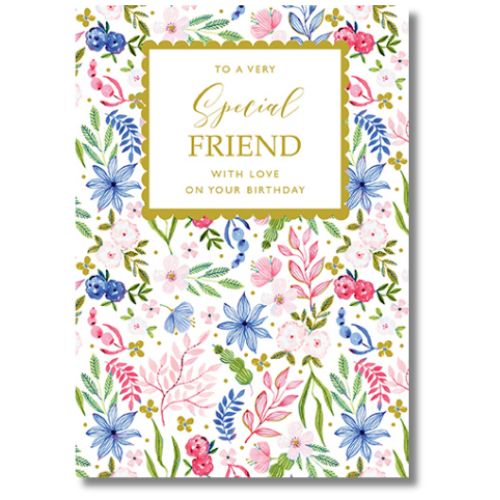 Paper Rose To A Very Special Friend Birthday - Greeting Card