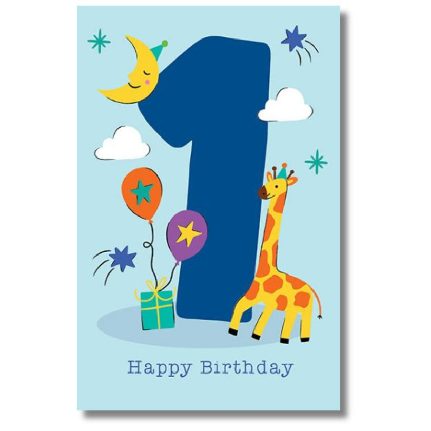 Paper Rose 1 Happy Birthday - Greeting Card