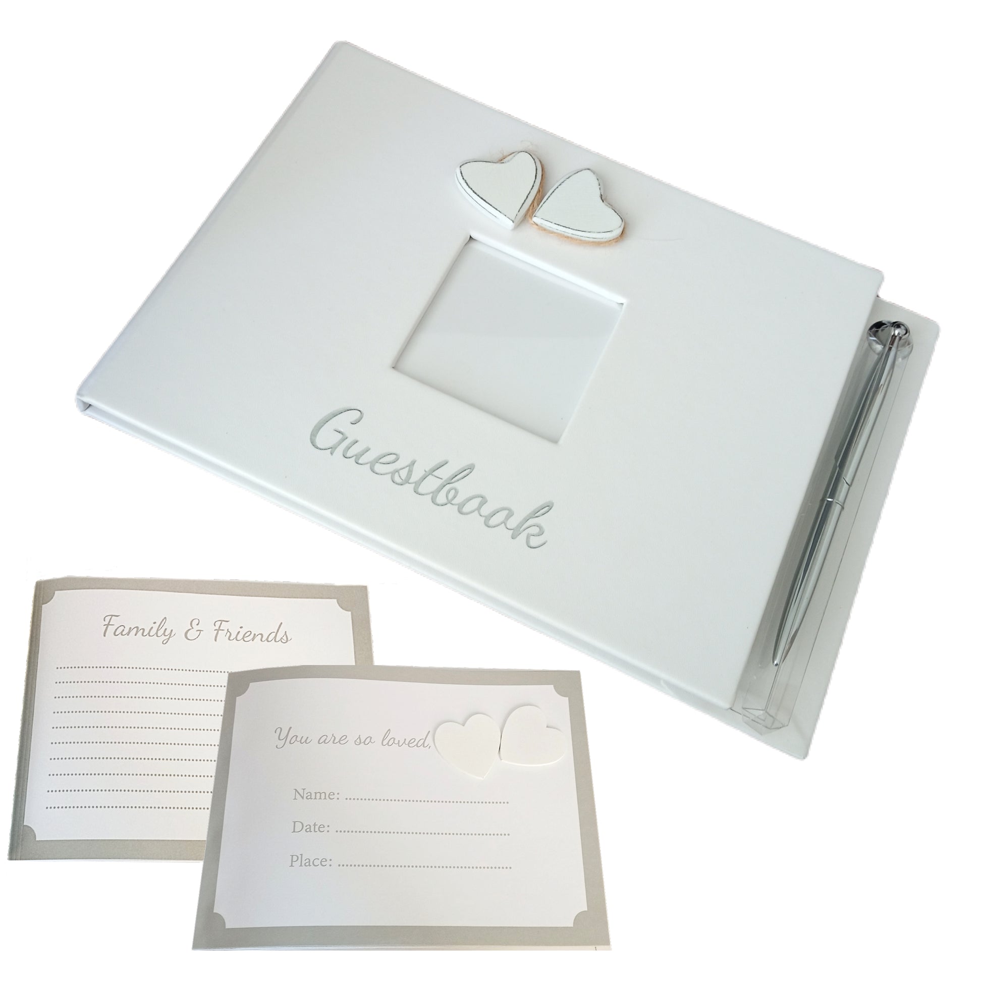 Celebrations Guestbook - Hearts
