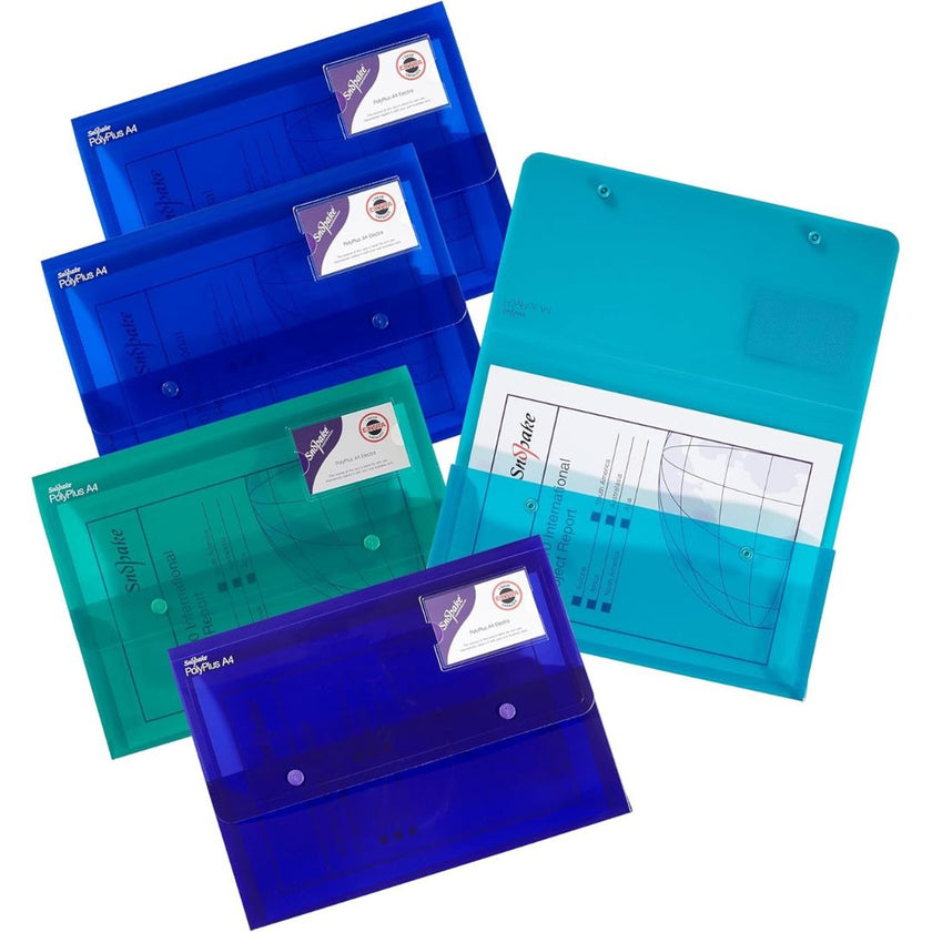 A4 Snopake PolyPlus Electra Wallet x 1pc Assortment