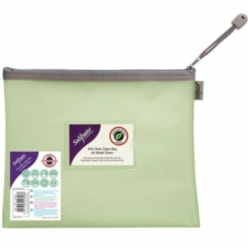 A5 Snopake Eva Mesh Zippa Bag - Pastel Green