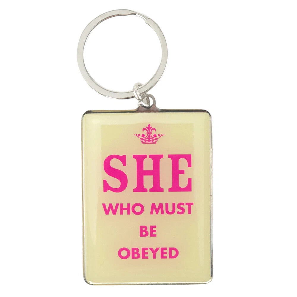 Metal Keyring 6 x 4.5cm - She Who Must Be Obeyed