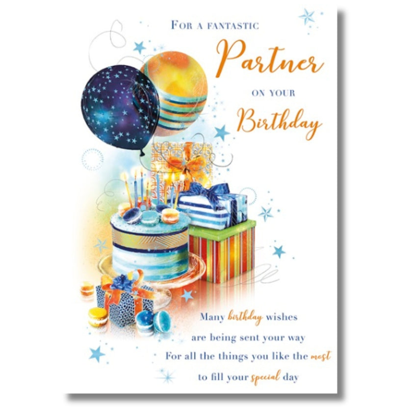 Noel Tatt For A Fantastic Partner On Your Birthday - Greeting Card