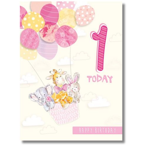 Noel Tatt 1 Today Happy Birthday Pink - Greeting Card