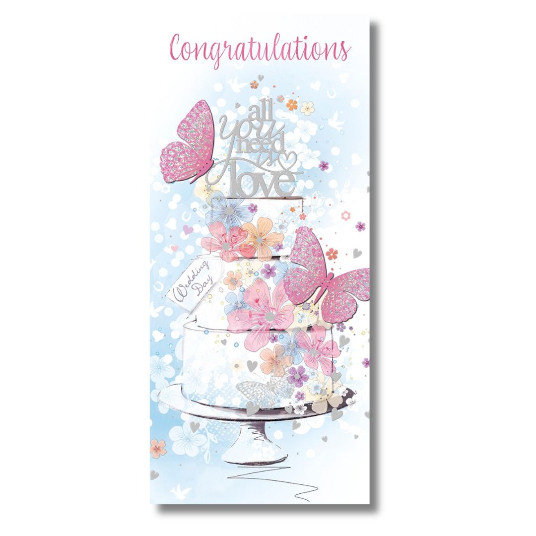 Noel Tatt Congratulations All You Need Is Love Wedding Day - Money Wallet