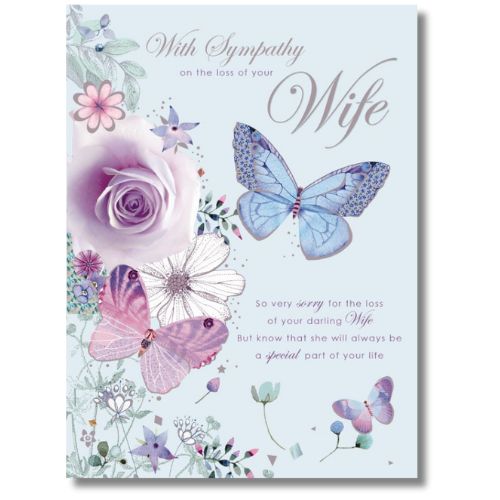 Noel Tatt With Sympathy On The Loss Of Your Wife - Greeting Card