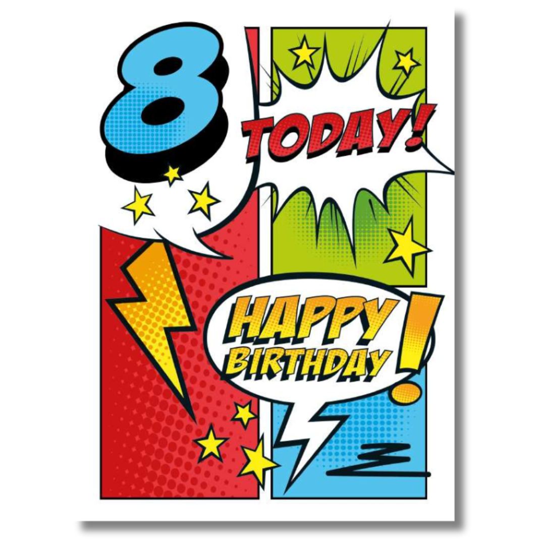 Noel Tatt 8 Today! Happy Birthday! - Greeting Card