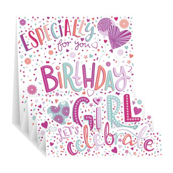 Noel Tatt Zig Zag Espacially For You Birthday Girl - Greeting Card