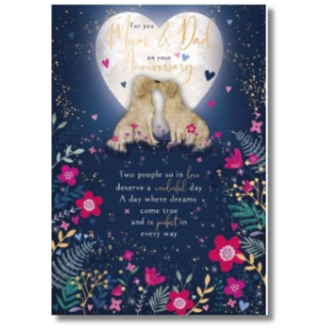 Noel Tatt For You Mum & Dad On Your Anniversary - Greeting Card