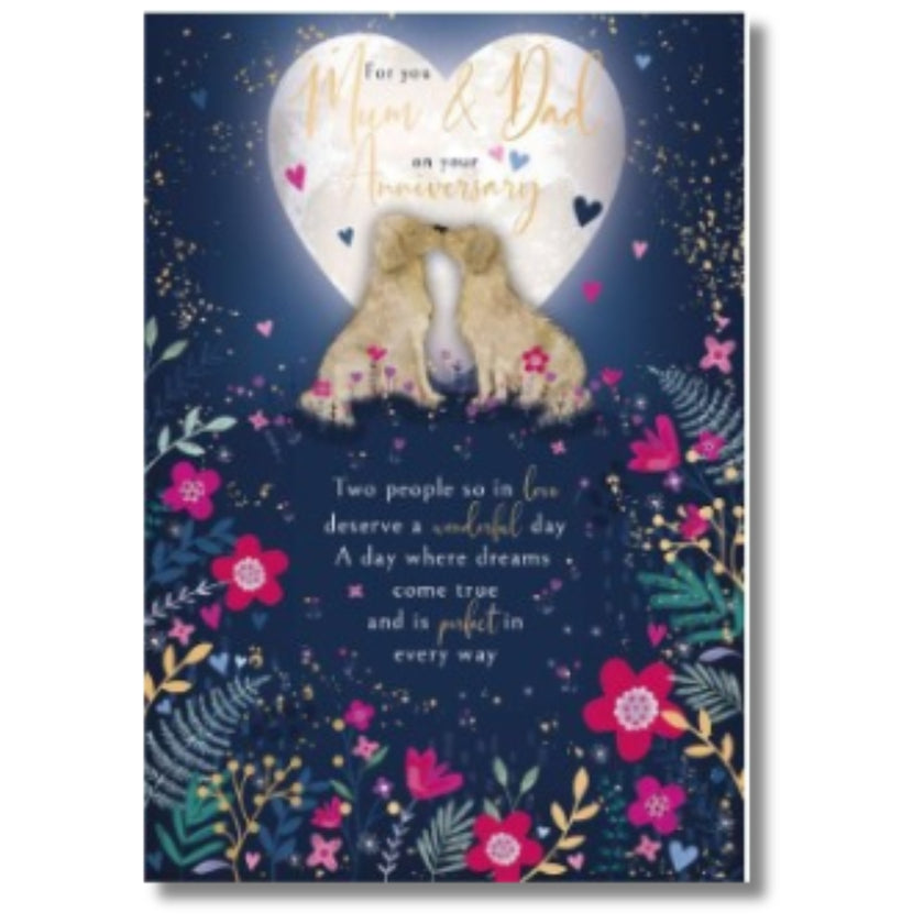 Noel Tatt For You Mum & Dad On Your Anniversary - Greeting Card