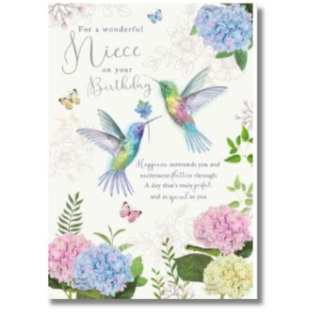 Noel Tatt For A Wonderful Niece On Your Birthday - Greeting Card