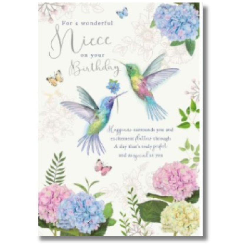 Noel Tatt For A Wonderful Niece On Your Birthday - Greeting Card