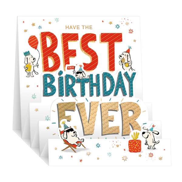 Noel Tatt Zig Zag Best Birthday Ever - Greeting Card