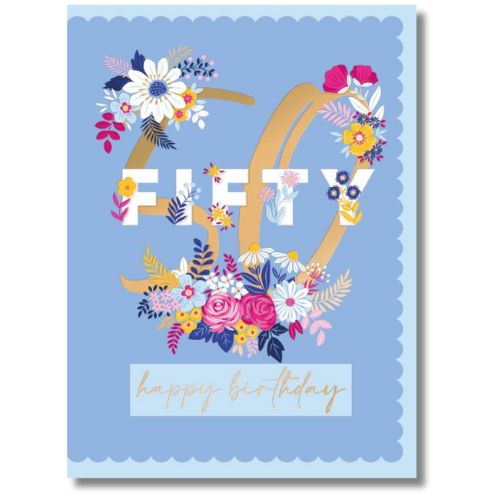 Noel Tatt 50 Happy Birthday - Greeting Card