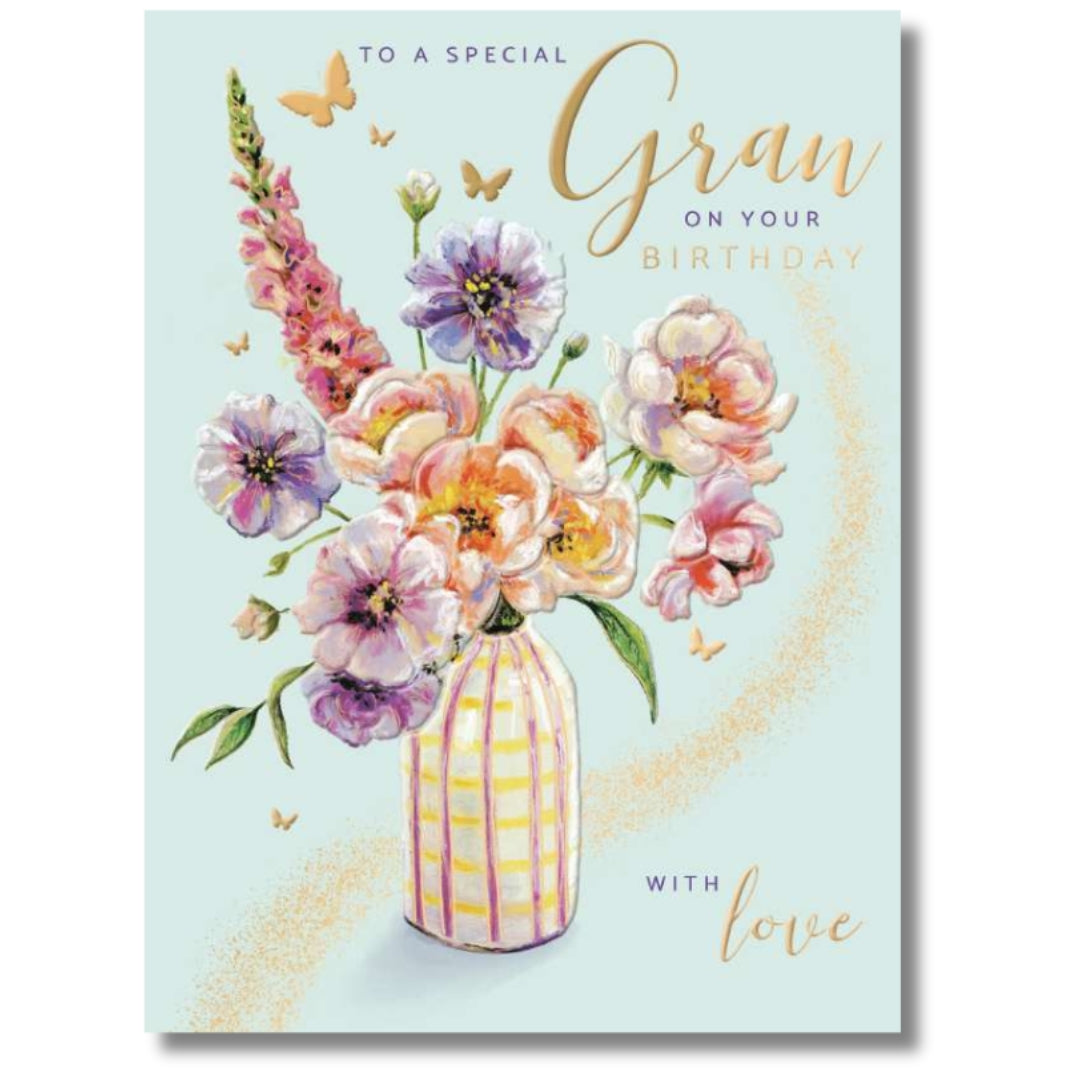 Noel Tatt To A Special Gran On Your Birthday With Love - Greeting Card