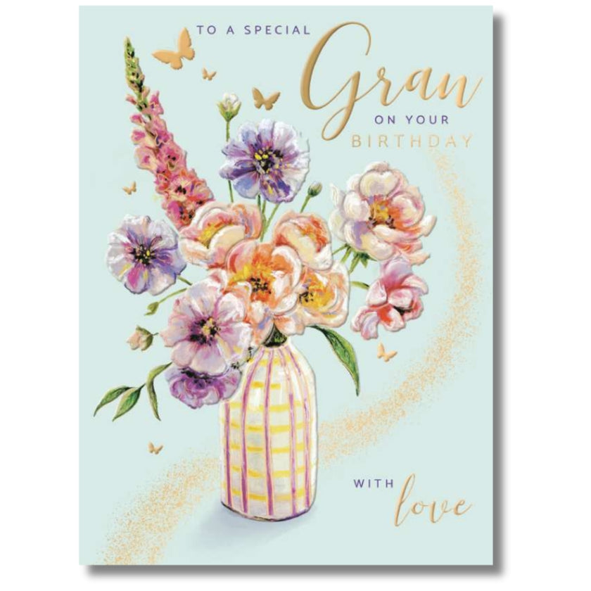 Noel Tatt To A Special Gran On Your Birthday With Love - Greeting Card