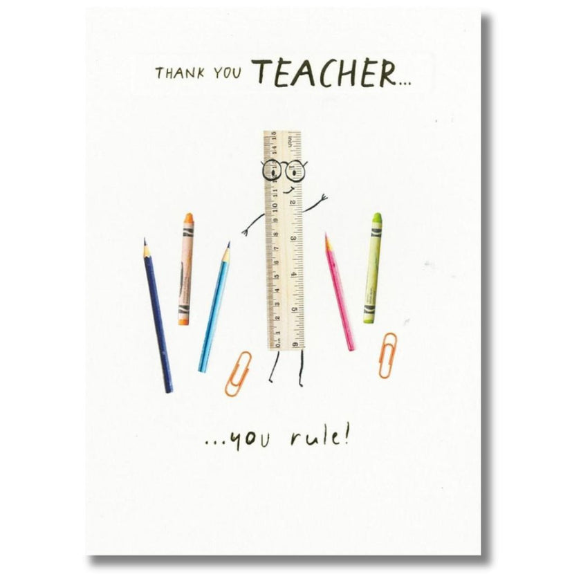 Abacus Thank You Teacher...You Rule! - Greeting Card