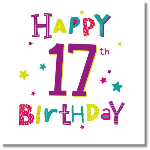 Cherry Orchard Happy 17th Birthday Pink - Greeting Card