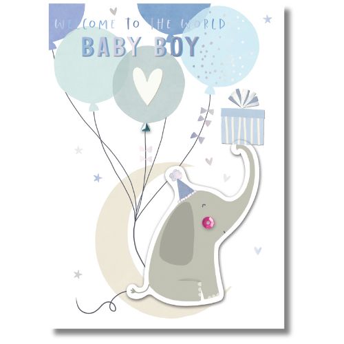 Second Nature Welcome To The World Baby Boy - Greeting Card