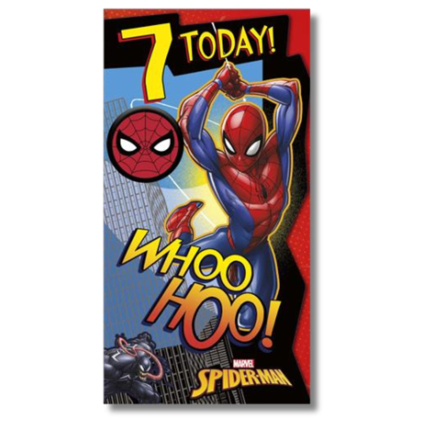 Marvel 7 Today! Whoo Hoo! Birthday - Greeting Card