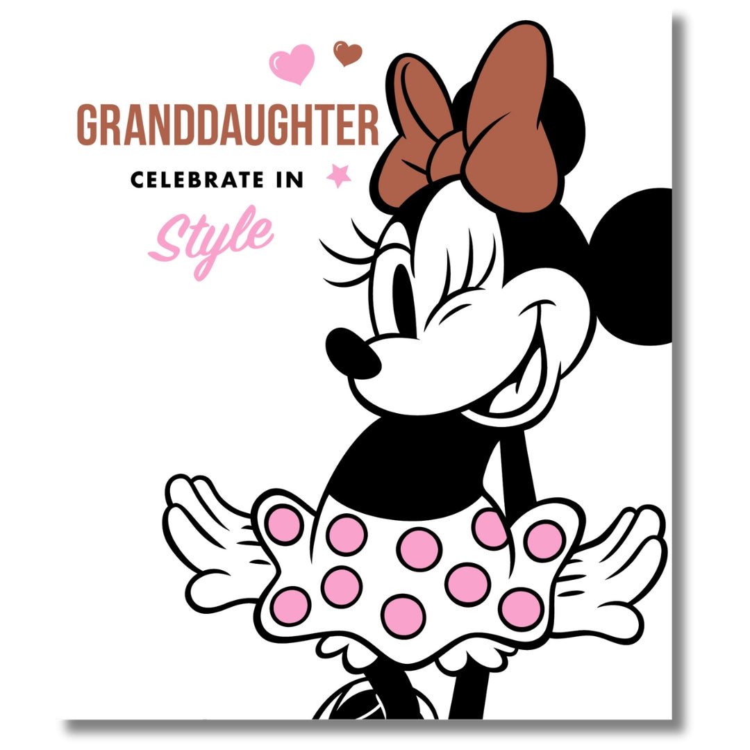 Disney Granddaughter Celebrate In Style Birthday - Greeting Card