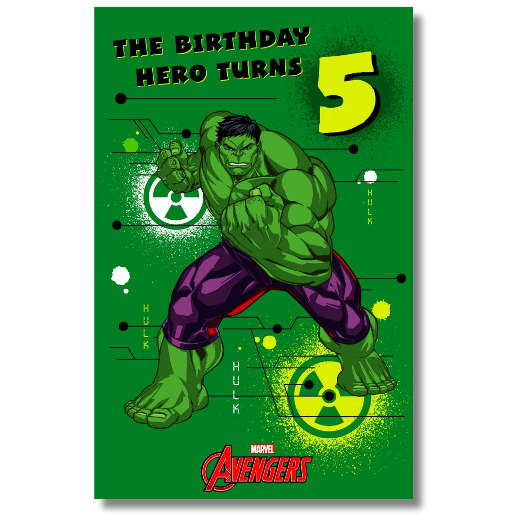 Marvel The Birthday Hero Turns 5 - Greeting Card