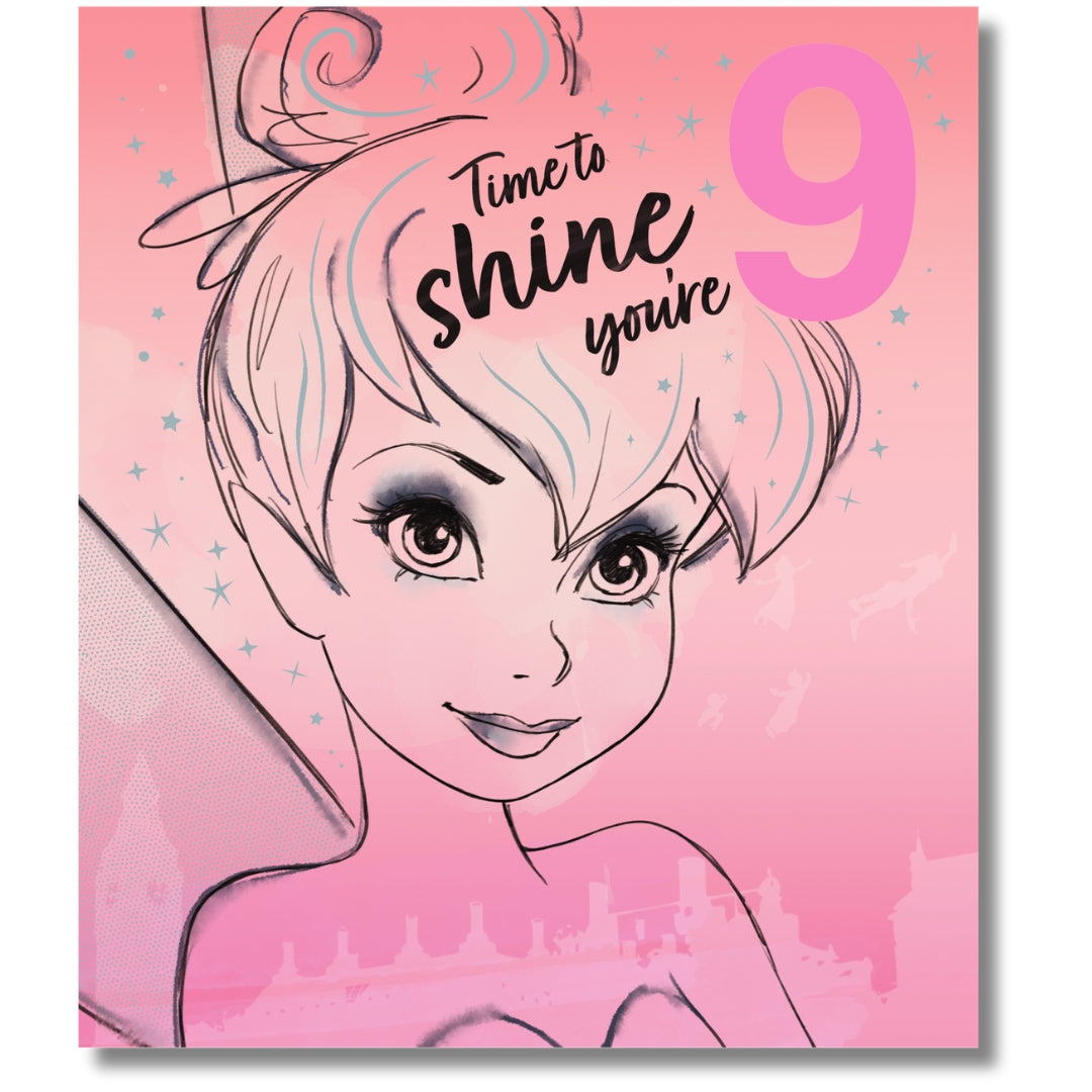 Disney Time To Shine You're 9 Birthday - Greeting Card