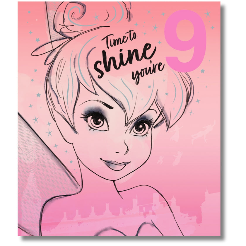 Disney Time To Shine You're 9 Birthday - Greeting Card