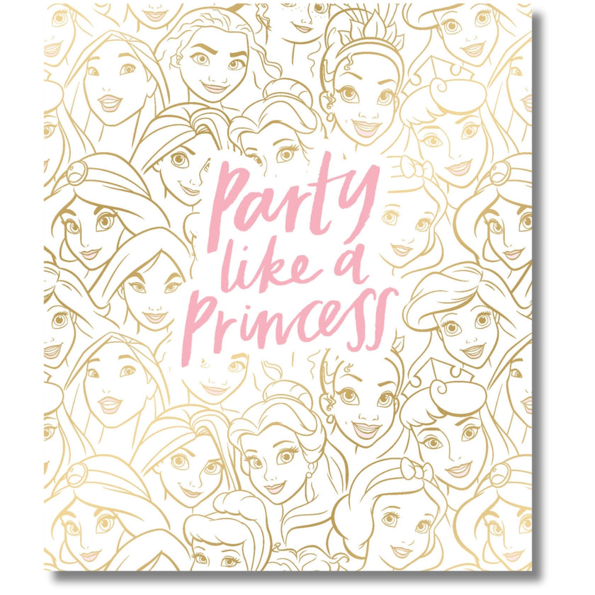 Disney Party Like A Princess Birthday - Greeting Card