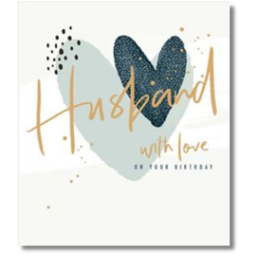 Husband With Love On Your Birthday - Greeting Card