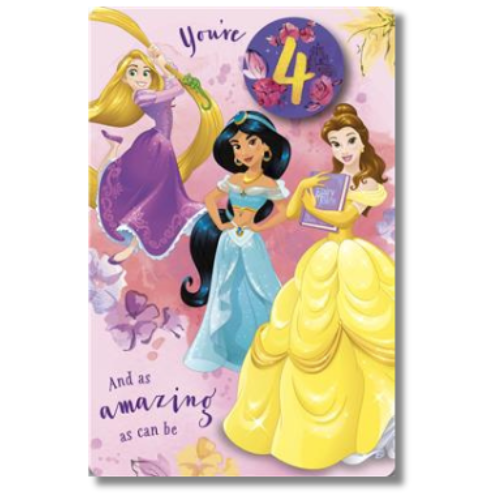 Disney You're 4 And As Amazing As Can Be Birthday - Greeting Card