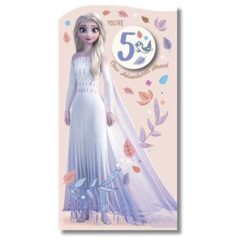 Disney You're 5 New Adventures Ahead Birthday - Greeting Card