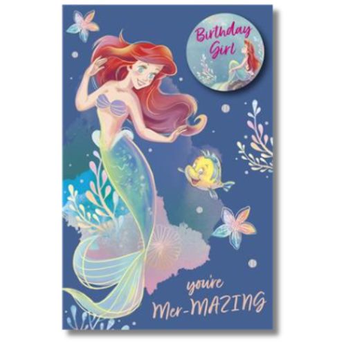 Disney Birthday Girl You're Mer-Mazing - Greeting Card