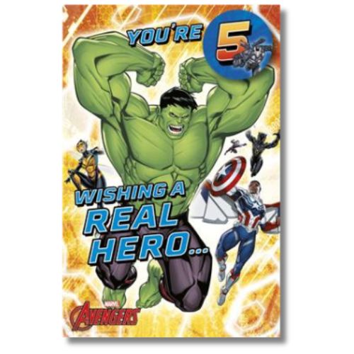 Marvel You're 5 Birthday - Greeting Card