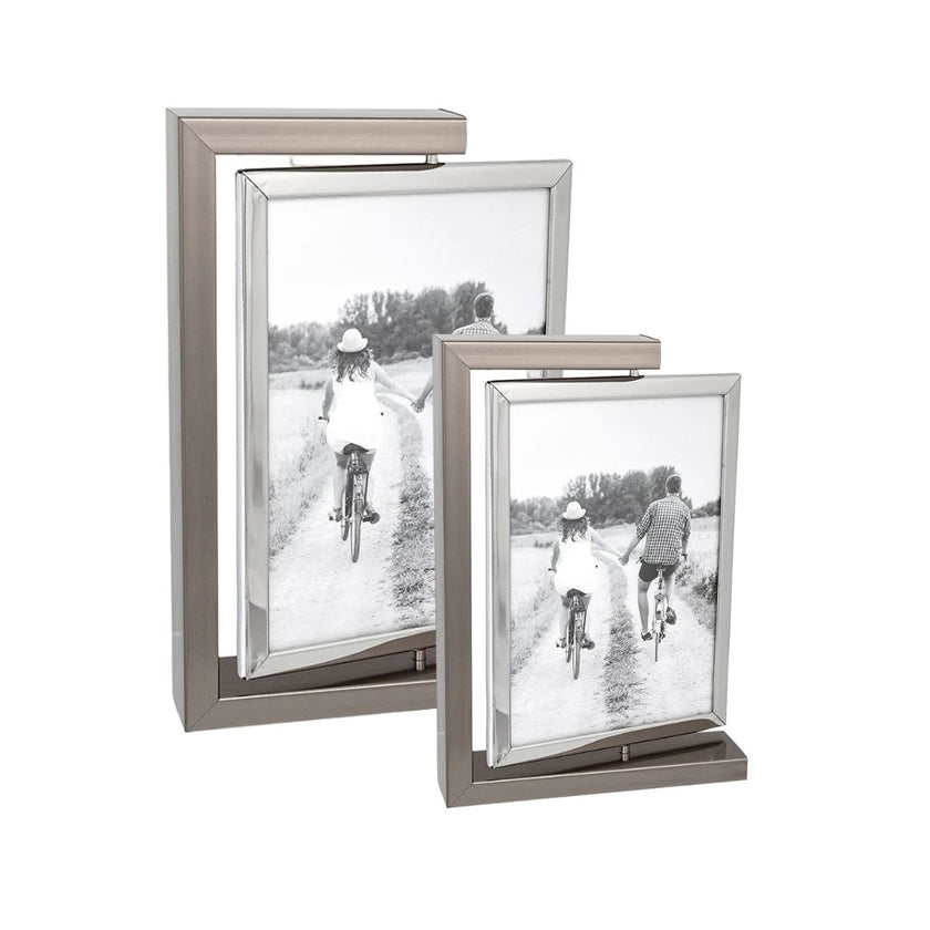 Dark Silver Spin Double Frame - Various Sizes