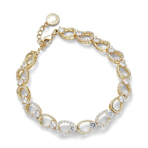 Equilibrium Gold Plated Bracelet - Bling Ornate Sparkle