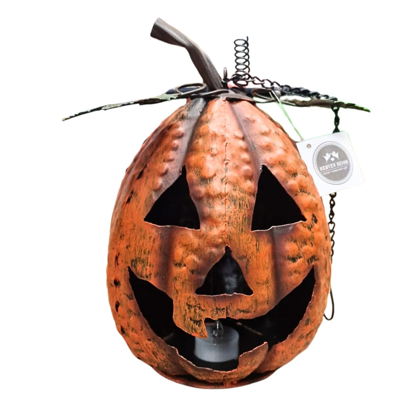 Halloween Metal Hanging Pumpkin 30cm