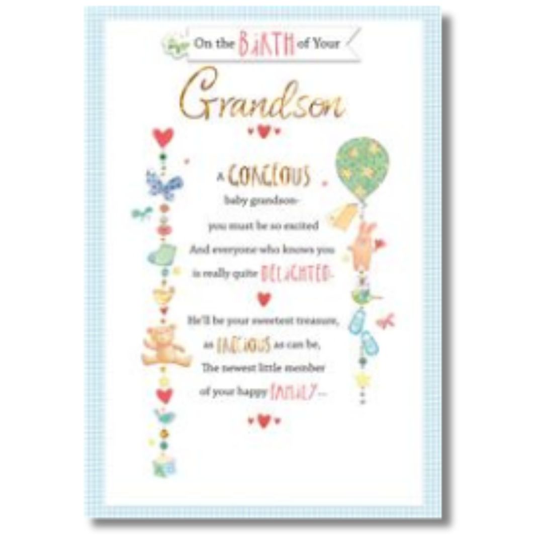 Hallmark On The Birth Of Your Grandson - Greeting Card