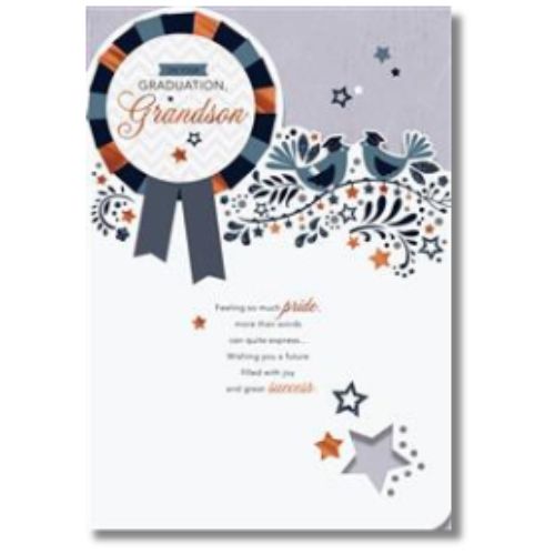 Hallmark On Your Graduation Grandson - Greeting Card