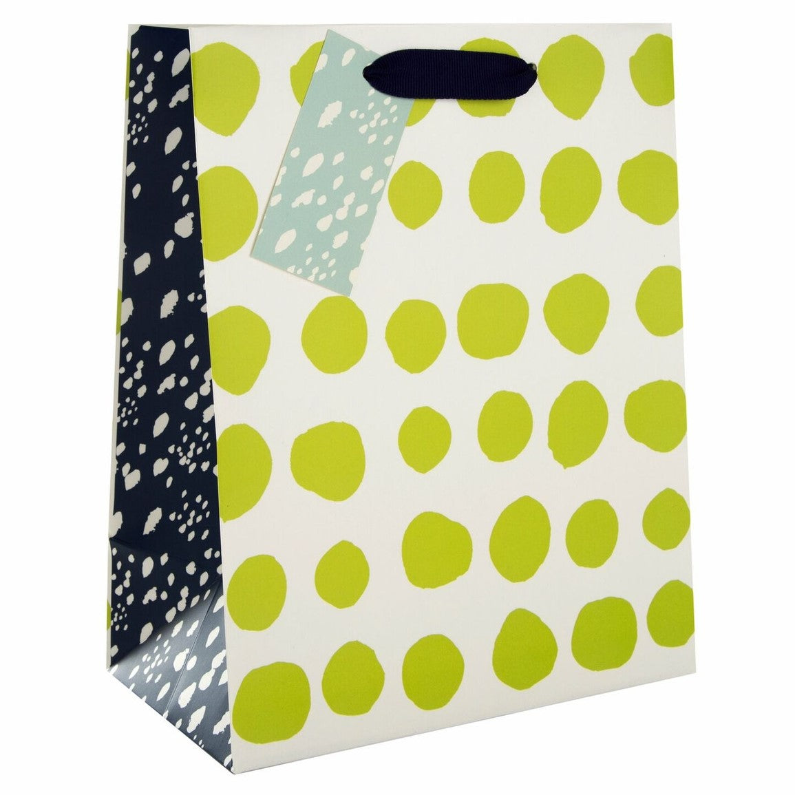 Hallmark Gift Bag Small 24.5 x 19.5cm - Green Dots