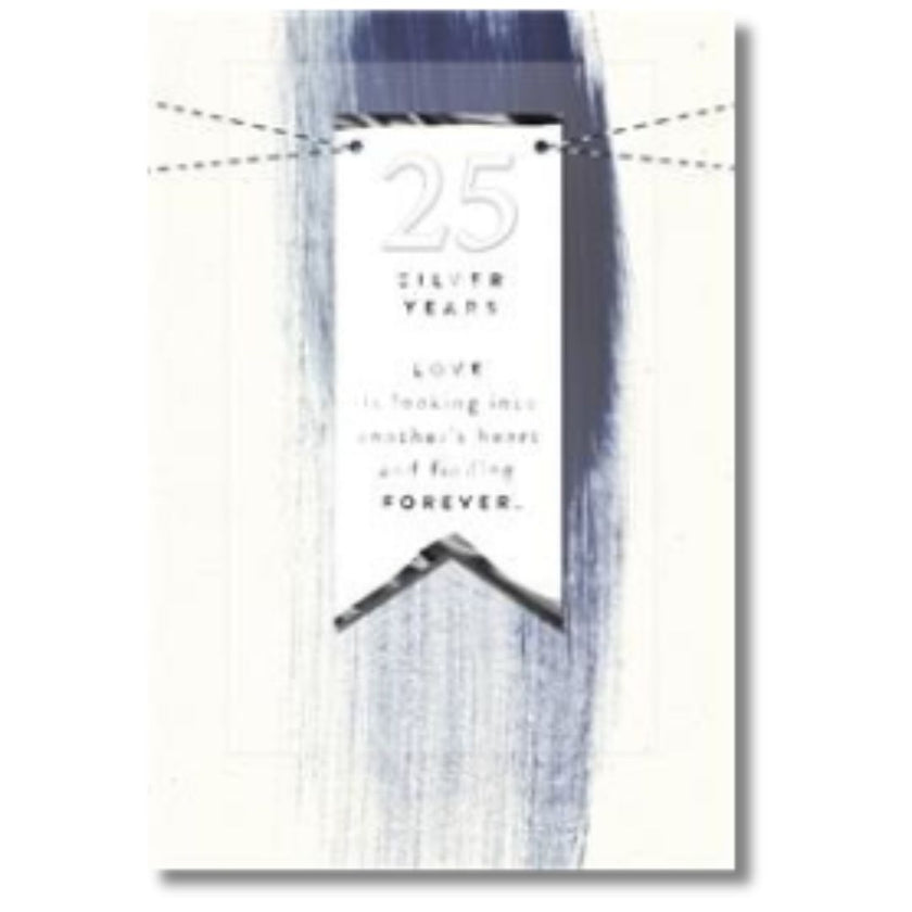 Hallmark 25 Silver Years Anniversary - Greeting Card