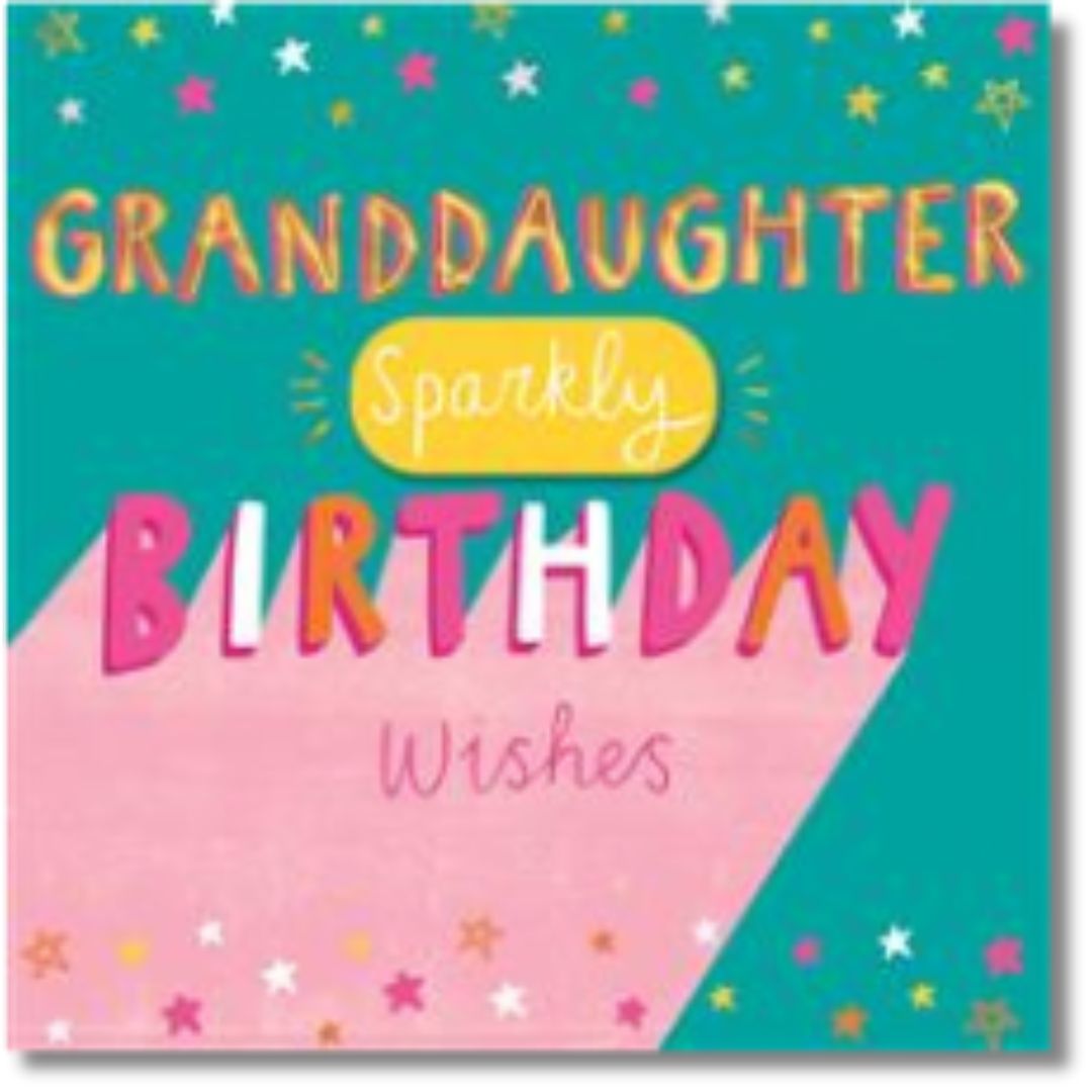 Hallmark Granddaughter Sparkly Birthday Wishes - Greeting Card