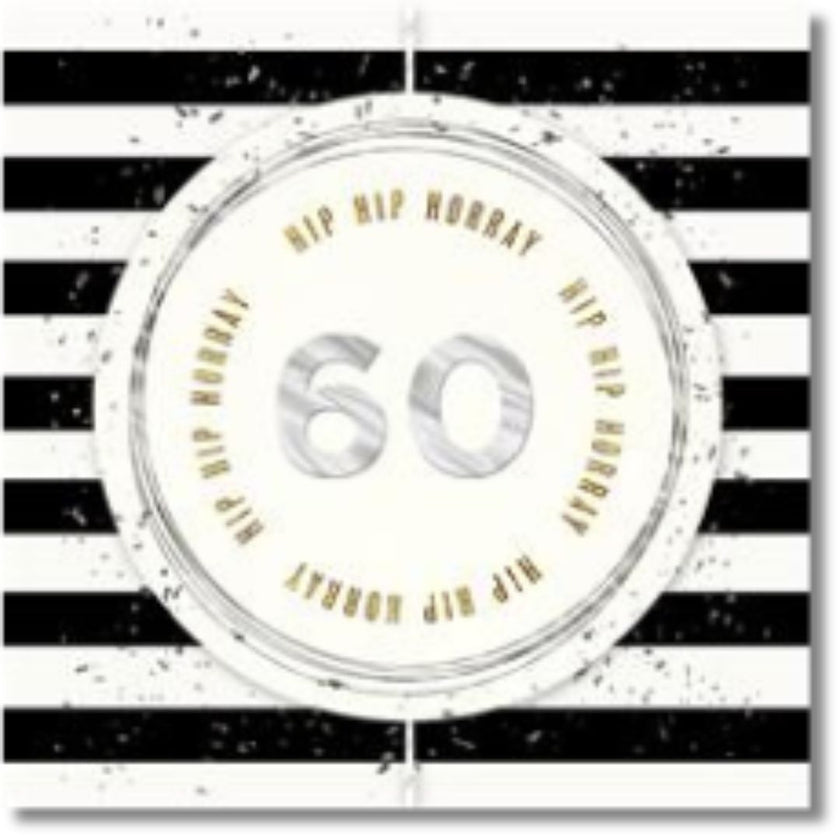 Hallmark 60 Hip Hip Hooray Birthday - Greeting Card