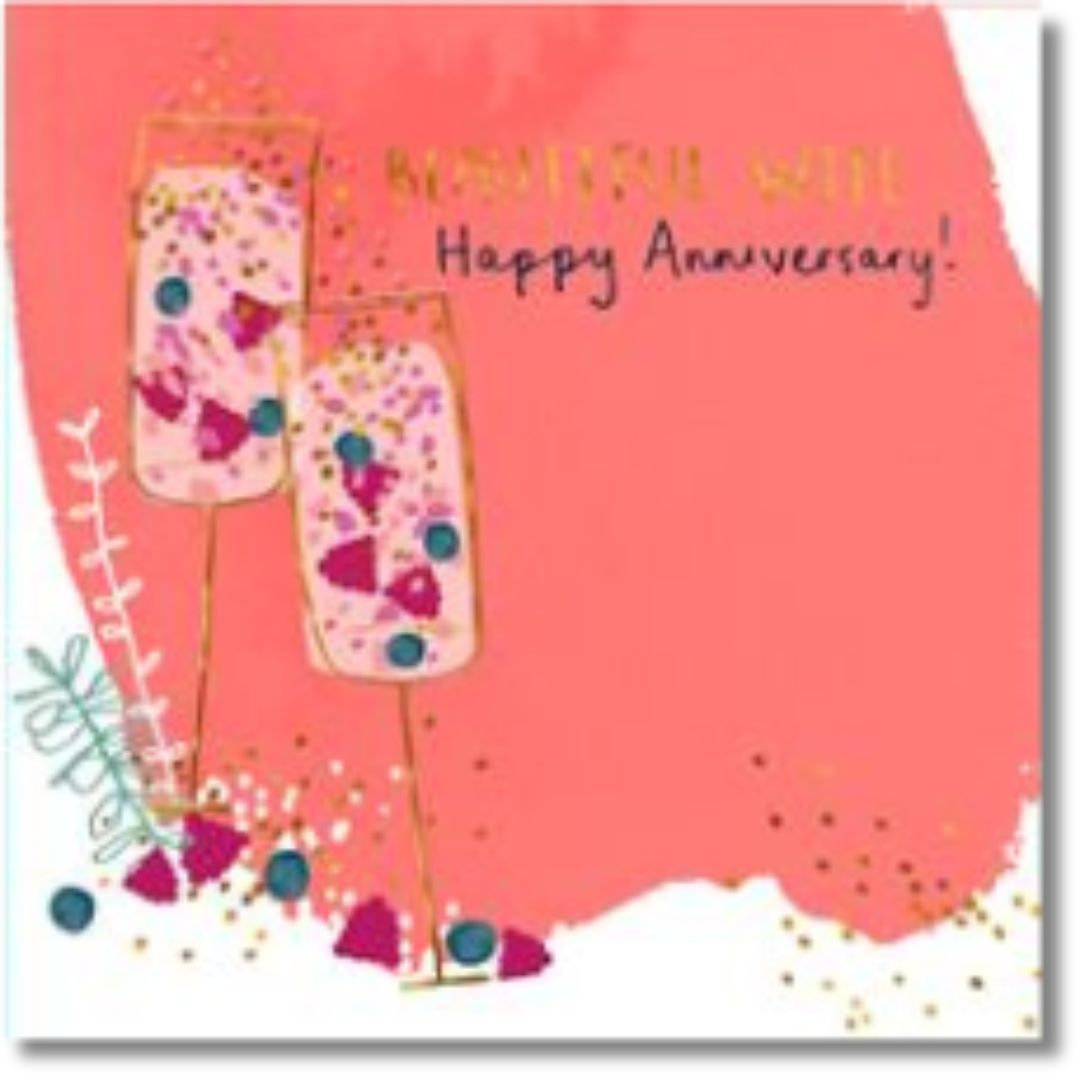 Hallmark Beautiful Wife Happy Anniversary! - Greeting Card